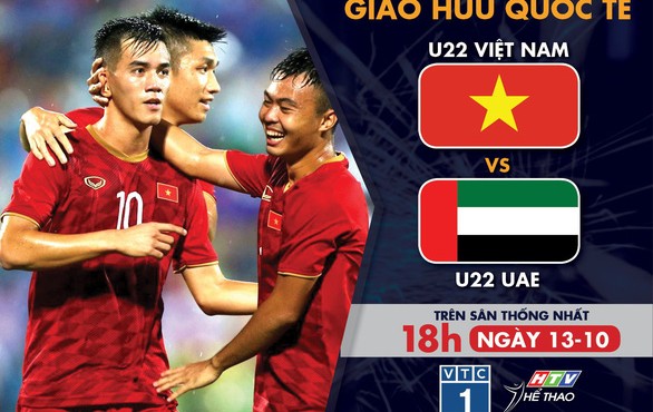 Lịch trực tiếp trận U22 Việt Nam vs U22 UAE
