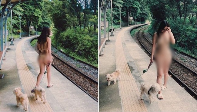 Nữ ca sĩ mặc bikini 'đốt mắt' dân mạng bằng hình ảnh nóng bỏng khi dắt chó đi dạo