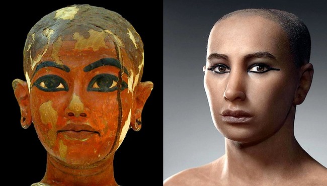 Sững sờ chân dung pharaoh Tutankhamun sau phục dựng
