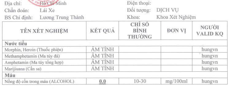 Giay kham suc khoe tai xe cua Benh vien Nguyen Tri Phuong bi lam gia-Hinh-2