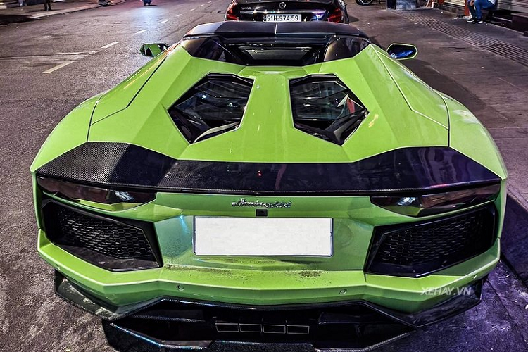 Chi tiet Lamborghini Aventador Roadster xanh com gia hon o Sau Gon-Hinh-6