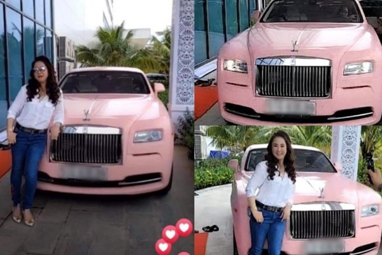 Can canh Rolls-Royce Wraith mau hong ba Nguyen Phuong Hang