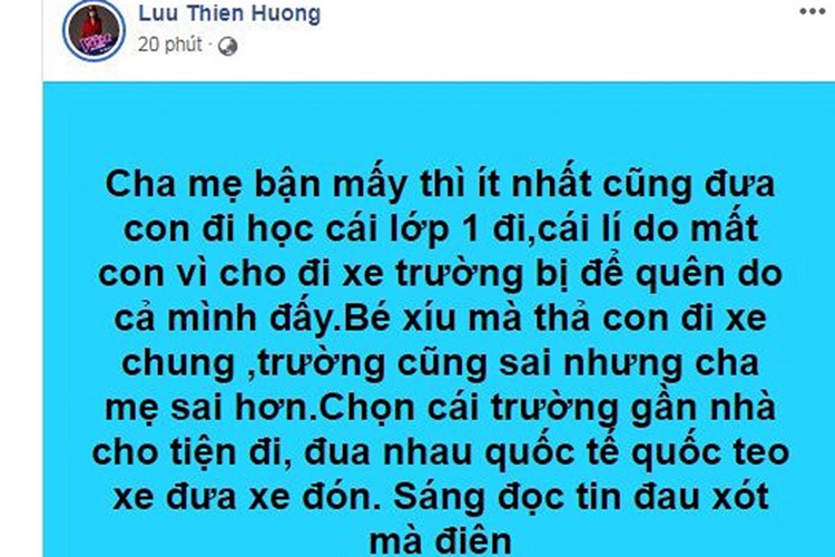 Loat scandal cua Luu Thien Huong truoc khi phat ngon soc vu be lop 1 tu vong-Hinh-2