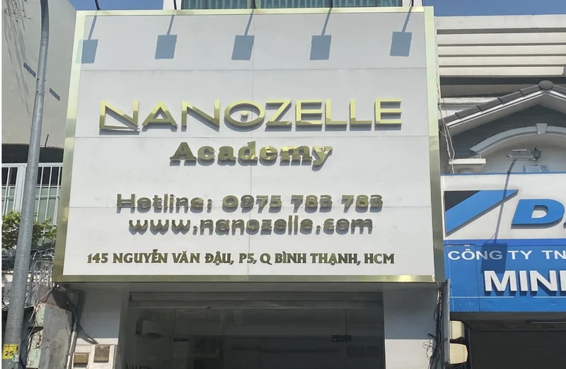 Vien Dao tao tham my quoc te Nanozelle bi phat nang, dinh chi hoat dong