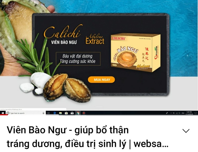 Vien Bao Ngu Calichi quang cao “lo”: Websitevienbaongu.com bi khoa sau khi PV lien lac!