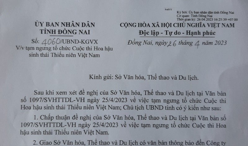 So VHTT&DL Dong Nai noi gi ve cuoc thi Miss Eco Teen Vietnam 2023?-Hinh-2