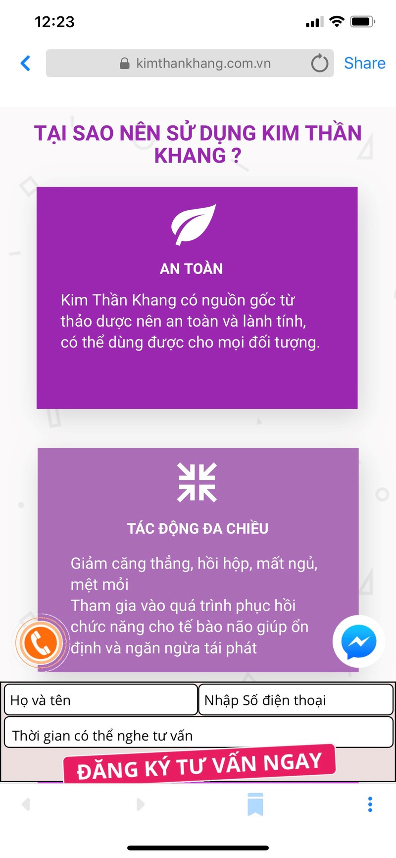 Hoang mang TPCN Kim Than Khang duoc quang cao nhu thuoc tri benh-Hinh-2