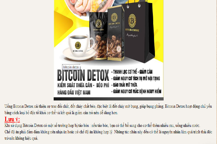 Ban Bitcoin Detox, Boc tach chat beo khong phep, Bitcoin Coffee Viet Nam dang bat chap phap luat?-Hinh-2