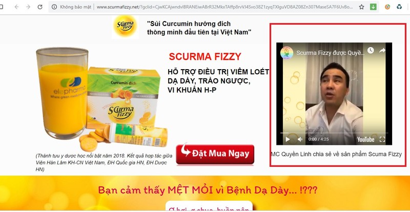 MC Quyen Linh “tiep tay” quang cao TPCN Scurma Fizzy la thuoc: Sai pham nhu nao?