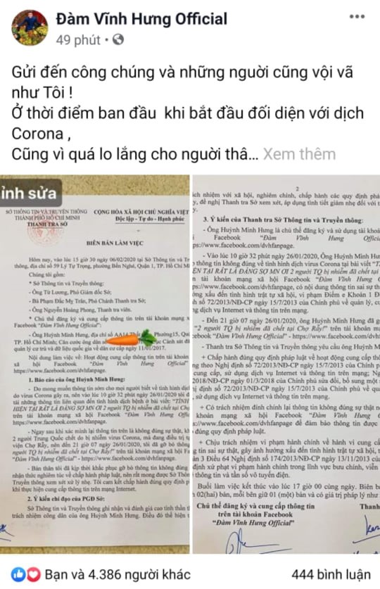 Pho Giam doc So de nghi giam nhe muc phat doi voi Dam Vinh Hung vi co 'trach nhiem voi xa hoi'