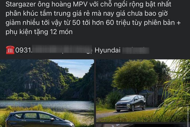 Hyundai Stargazer ban tieu chuan co gia chua den 500 trieu dong?