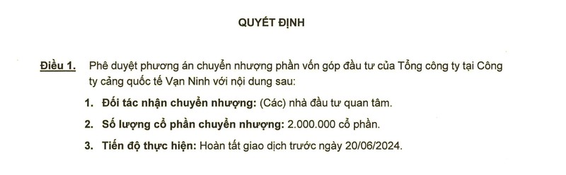 Vinaconex thoai von, rut khoi du an cang nghin ty tai Quang Ninh