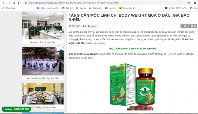 Canh bao san pham Satochi, Moc Linh Chi Body Weight quang cao gay hieu nham-Hinh-2