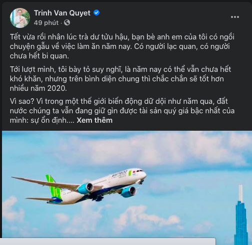 Chu tich Trinh Van Quyet noi ve FLC va Bamboo Airways giua dai dich Covid