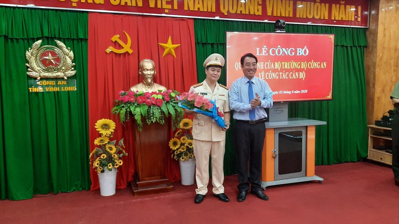 Chan dung Trung ta Ngo Duc Thang vua duoc bo nhiem Pho giam doc Cong an Vinh Long