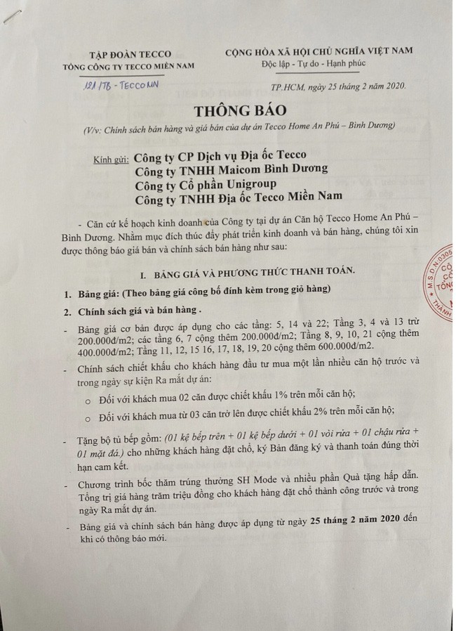 Binh Duong: Rao ban du an Tecco Home An Phu khi chua co giay phep xay dung-Hinh-2