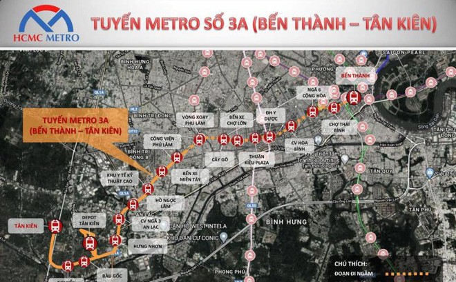 TP HCM se co tuyen metro thu 3 gan 68.000 ti dong