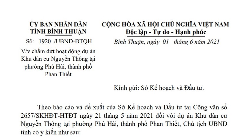 Binh Thuan thu hoi khu dan cu hon 37 ha o TP Phan Thiet