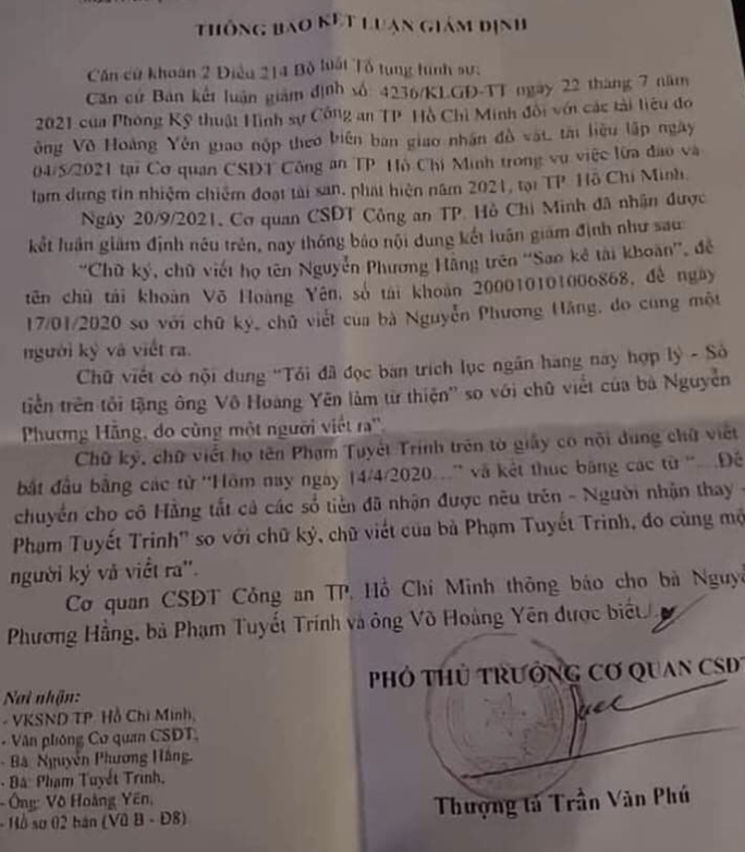 Thong tin moi nhat vu dai gia Nguyen Phuong Hang - Vo Hoang Yen