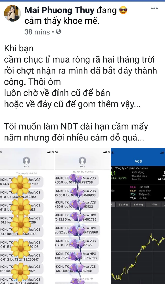 Hoa hau Mai Phuong Thuy cam hang chuc ty dong bat day co phieu va trung dam