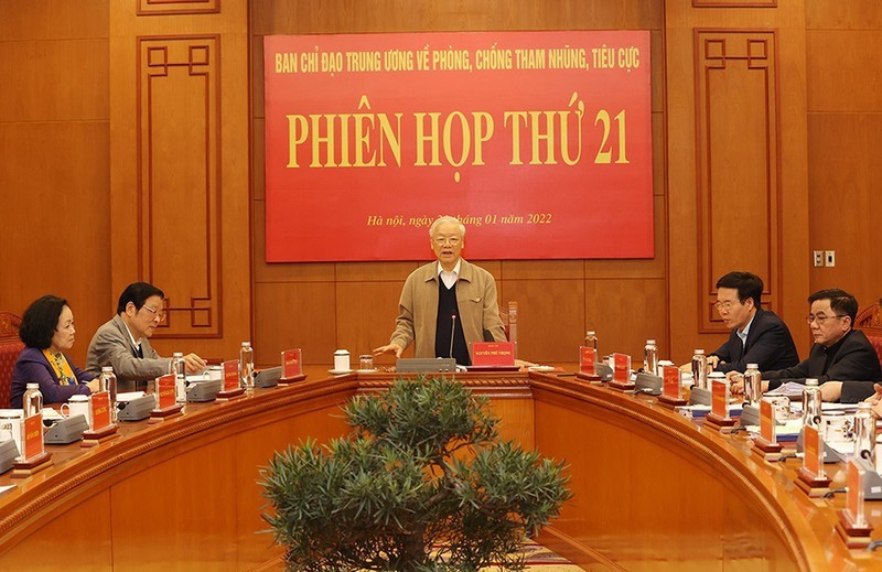 Tong bi thu Nguyen Phu Trong: Nam 2022, xet xu so tham 10 vu an trong diem