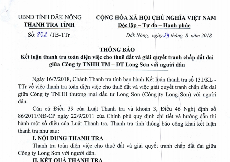 Vi sao cong ty Long Son o Dak Nong bi kien nghi khoi to-Hinh-2