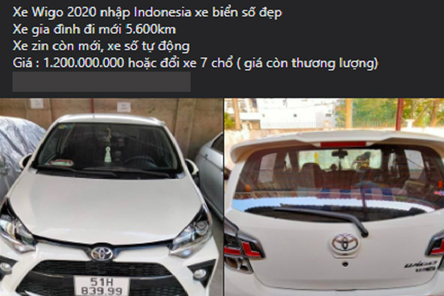 Toyota Wigo 2020 bien than tai duoc rao ban 1,2 ty o TP HCM-Hinh-3