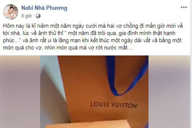 Mon qua gay soc cua Truong Giang tang Nha Phuong