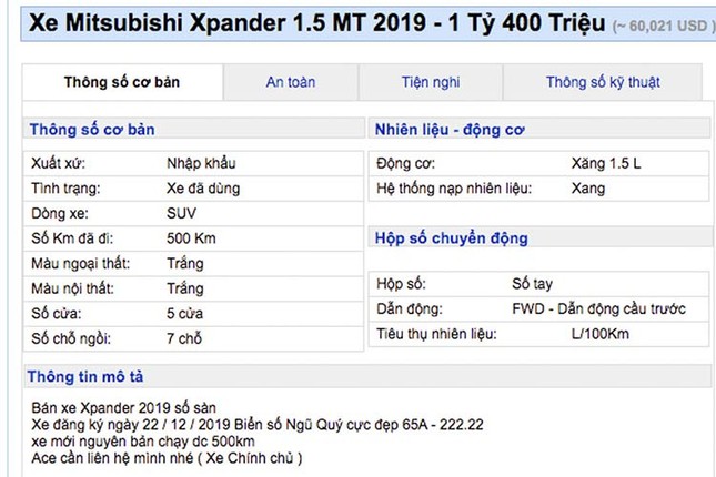 Mitsubishi Xpander so san bien ngu quy ban gia 1,4 ty o mien Tay-Hinh-3
