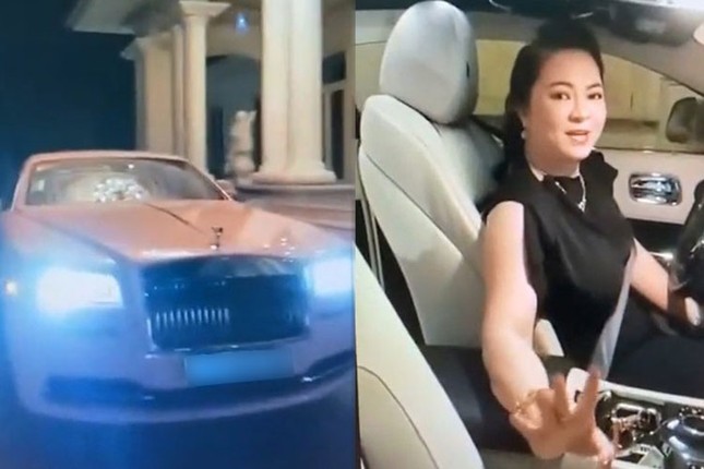Nu dai gia Nguyen Phuong Hang livestream ben xe sieu sang Rolls-Royce 30 ty