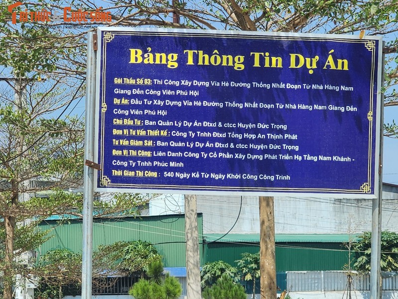 Lam Dong: Thi cong au tai du an via he duong Thong Nhat
