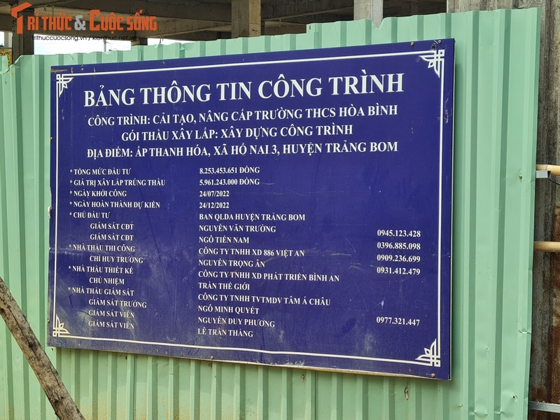 Dong Nai: Vi sao Du an Truong THCS Hoa Binh chi dinh ca 7 goi thau?-Hinh-3