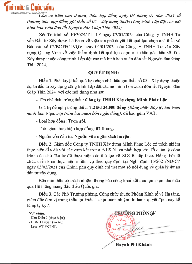 BR-VT: Minh Phuc Loc trung goi thau xay dung hoa xuan don Tet hon 7,2 ty-Hinh-2